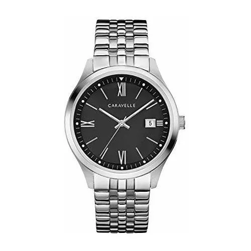 Caravelle Por Bulova Hombre Vestido Cuarzo Plata Tono T9y4t