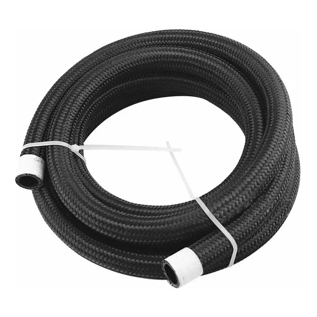 Manguera Mallada Nylon Negro An6 Gasolina Aceite Etanol 