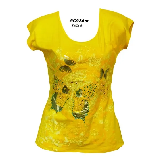 Blusas  Con Top Casuales Dama  Manga Corta Estampadas