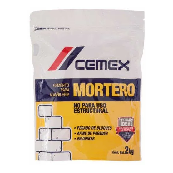 Cemento Mortero Cemex 2kg Gris