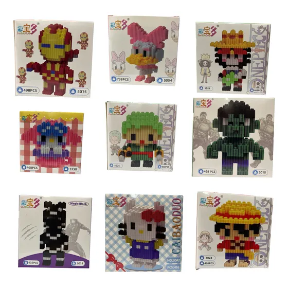 Pack 15 Juguetes Armables Magic Blocks 15 Cm Diferentes Pers