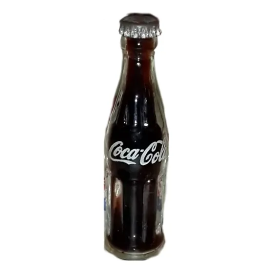 Coca Cola Botella Mini Botellas Antigua Et. Letra Blca C111