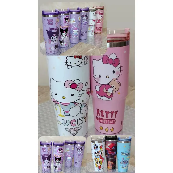 Termo Vaso Térmico Korumi Tipo Stanley Niño Y Niña Spiderman