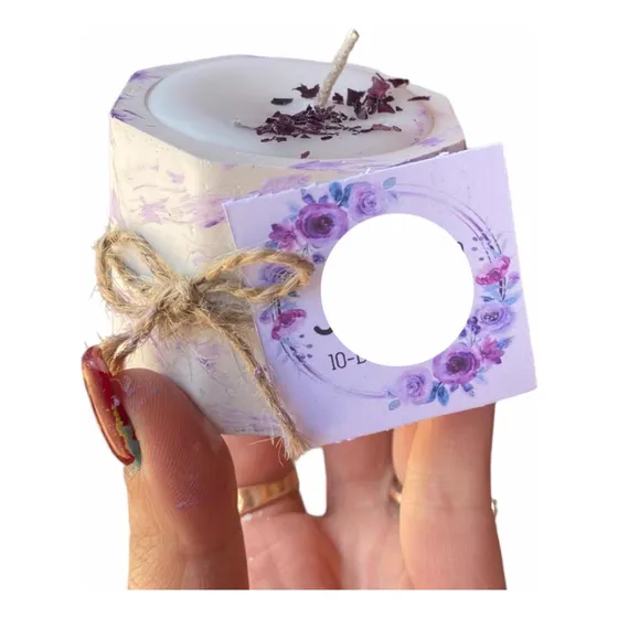 50 Pz Vela Aromática Baby Shower Bautizo Boda Comunión Reve