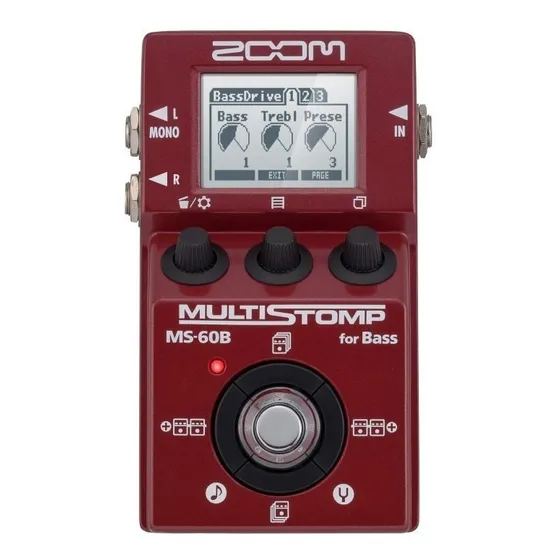 Zoom Pedal De Efeitos Para Baixo Ms60b Cor Vermelho