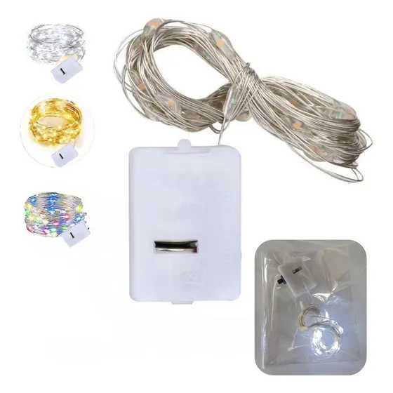 Cadena De Luces De Hadas Con3pilas 10pcs*2m Luces De Navidad Luces Blanco