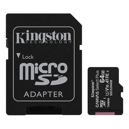 Memoria Microsd Kingston Canvas Select Plus 64gb Adaptador Memoria Microsd Kingston Canvas Select Plus 64gb Adaptador