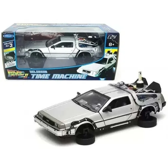 Regreso al futuro coche 2 Delorean máquina del tiempo 1/24 Welly