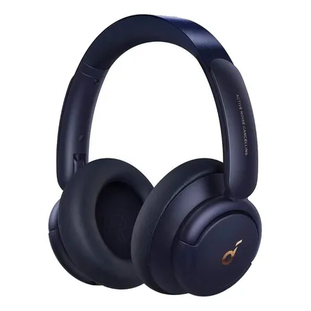 Audífonos Bluetooth soundcore by Anker Q30, Cancelación Híbrida De Ruido Activa, Sonido Hi-res, Autonomía de 80h, Modos Multifunción, Diadema Gamer, Almohadillas Suaves, Carga Rápida, Color Azul