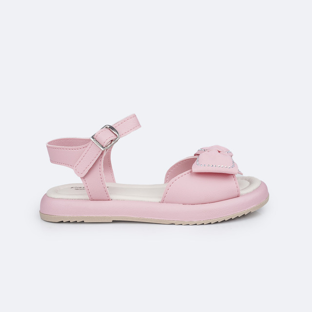 Sandália Infantil Pampili Cora Laço Duplo Com Strass Sandália Infantil Pampili Cora Laço Duplo Com Strass