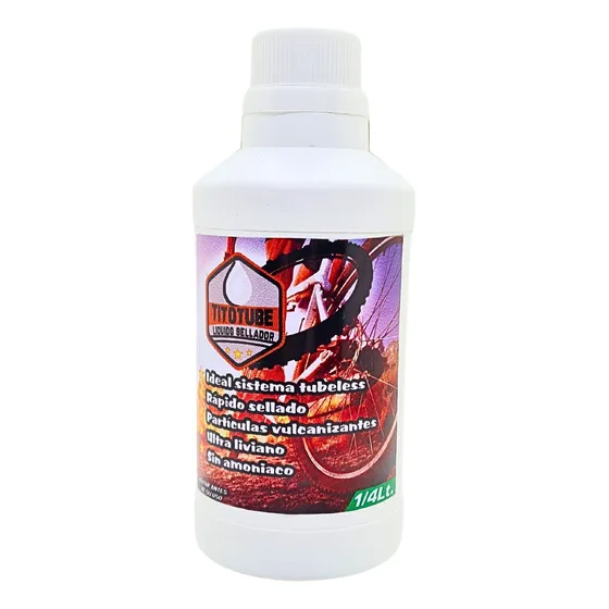 Liquido Tubeless Tito Tube Sellador Bicicleta Moto 1/4 250cc