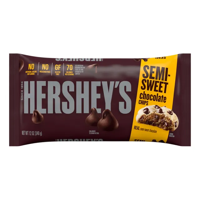 Hersheys Chocolate Chips Real  Semi Sweet