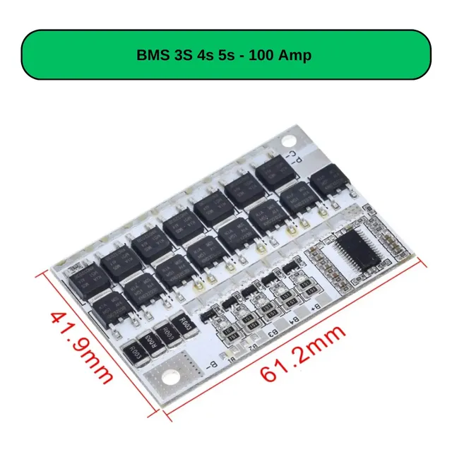 Bms 3s 12.6 V 100a Pcm Controlador De Carga Batería De Litio