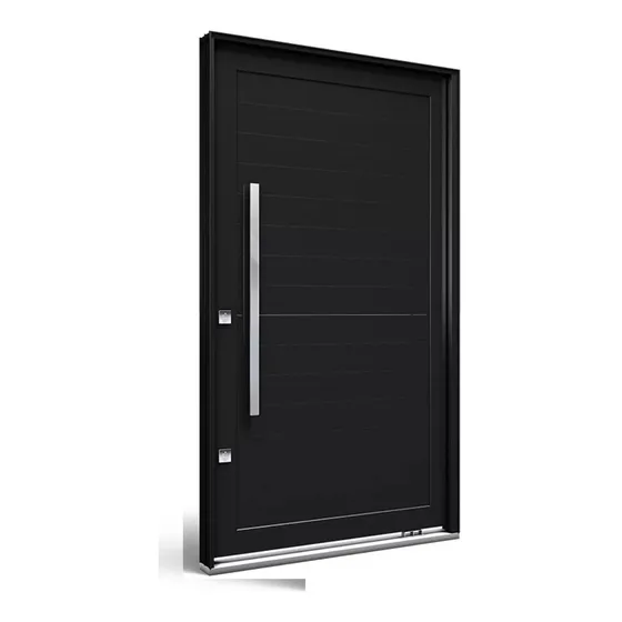 Porta Pivotante Preta  Lisa 1400x2100