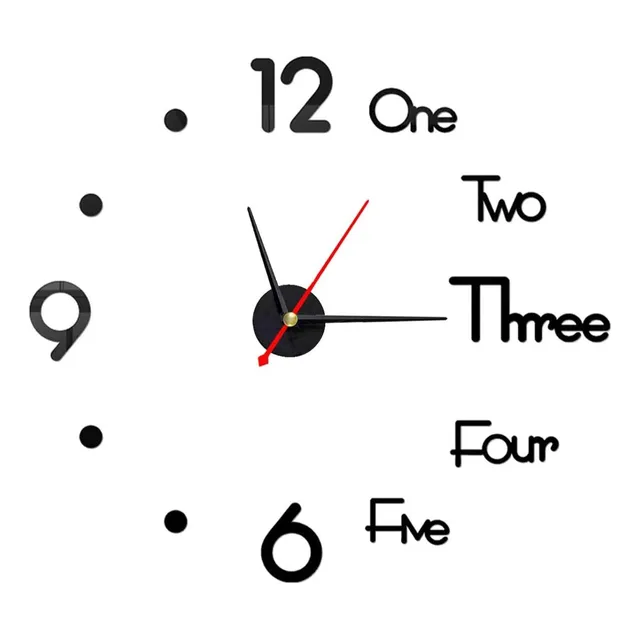 Reloj De Pared Sin Marco Moderno
