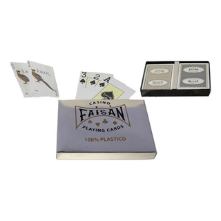 Set 2 Barajas 100% Plástico - Poker-canasta Faisan C.casino Set 2 Barajas 100% Plástico - Poker-canasta Faisan C.casino