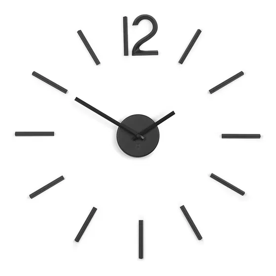 Umbra -040 Blink - Reloj De Pared Negro  Fácil De Pegar