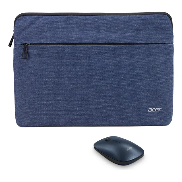 Acer Combo Ratón Óptico Azul Y Paquete De Funda Azul De 15 