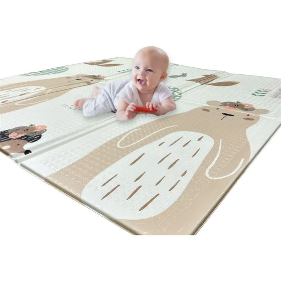 Alfombra Antigolpes Bebes 120x120 Reversible + Bolso