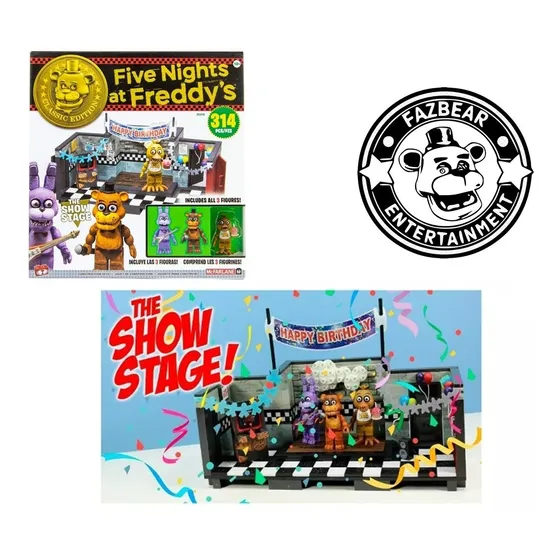 Five Nights At Freddy's Show Stage Set Mcfarlane Original 