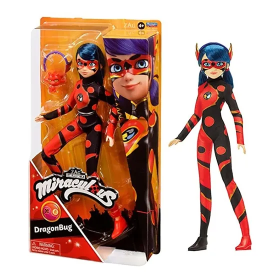 Muñeca Ladybug Miraculous Playmates Dragonbug Diversión 4
