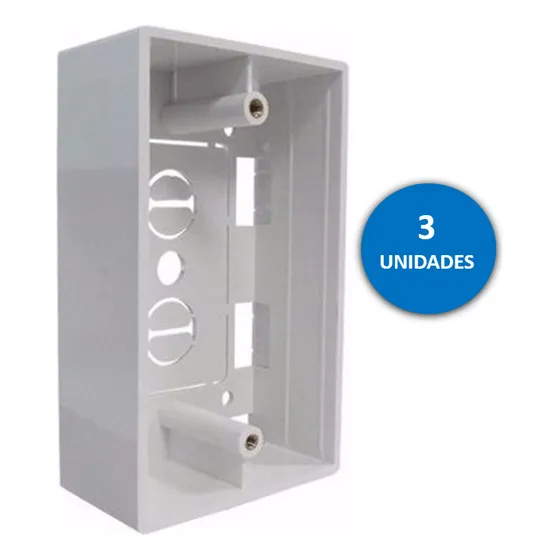Cajetin Plastico 4x2 Superficial Faceplate Red- Telef