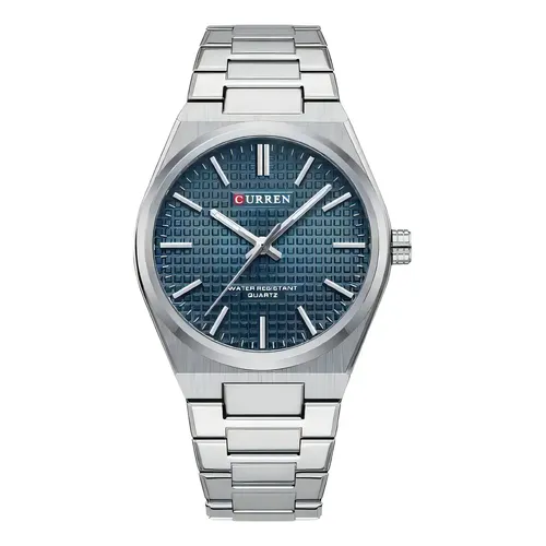 Reloj Q&q Análogo De Hombre Qz94j212y Color De La Correa Plateado