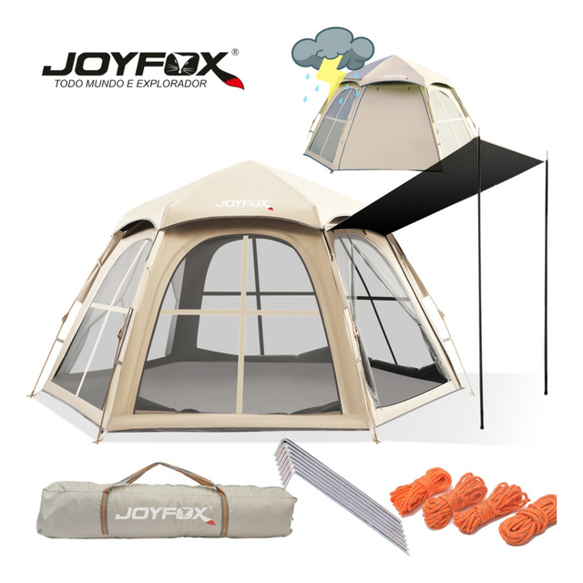 Barraca Automatica Camping Upf 50+ Grande Para 4 - 6 Pessoas Impermeavel 2000mm Joyfox 290... Barraca Automatica Camping Upf 50+ Grande Para 4 - 6 Pessoas Impermeavel 2000mm Joyfox 290...
