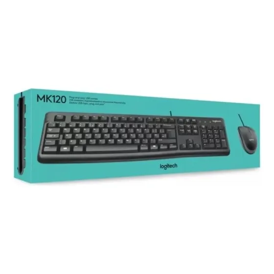 Kit De Teclado Y Mouse Logitech Mk120 En Español