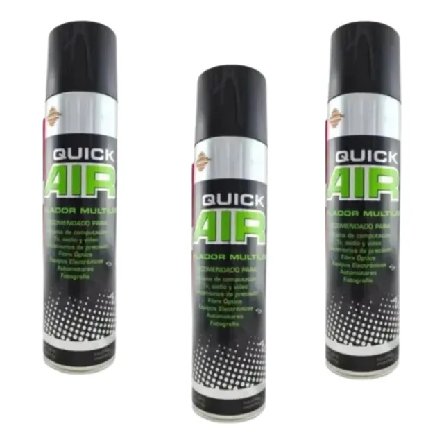 Aire Comprimido Aerosol 400 Ml Para Limpiar Pc X3 Unidades