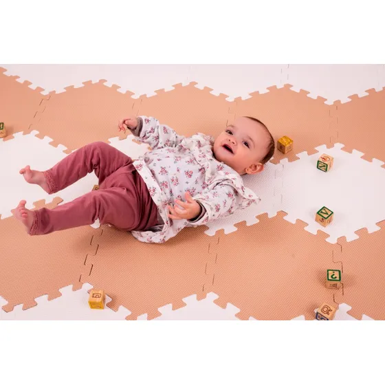 Alfombra Playmat Bebe Goma Eva Hexagonal 136x260 Beige Bric
