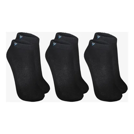 Kit 3 Pares Meias Cano Curto Baixo Soquete Algodão Unissex