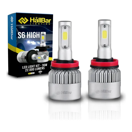 Kit Cree Led Hallbar S6 H7 H4 H1 H11 44000lm Csp2 Con Cooler
