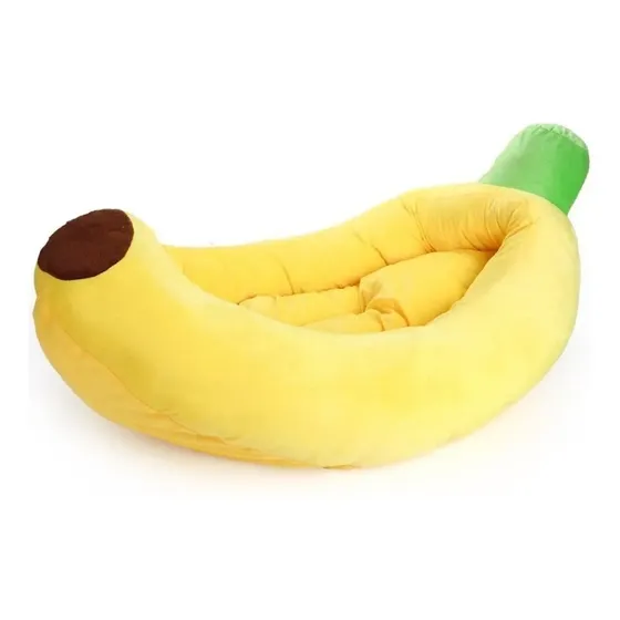 W Canil Para Cães Em Forma De Banana, Cama De Pelúcia,