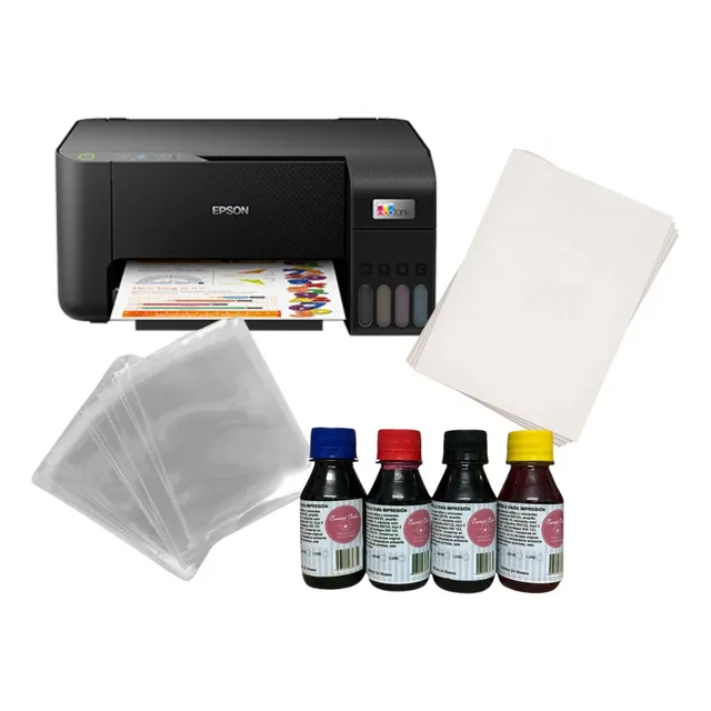 Papel Arroz + Tintas + Impresora Lamina Comestible + Bolsas