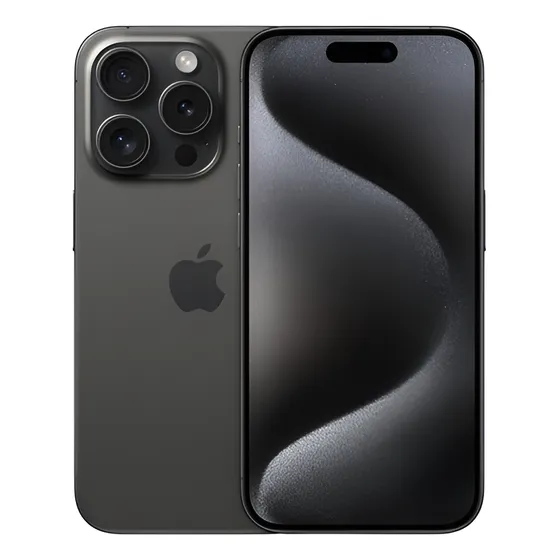 iPhone 15 Pro (sólo eSIM) 128 GB titanio negro - Aceptable (Reacondicionado)