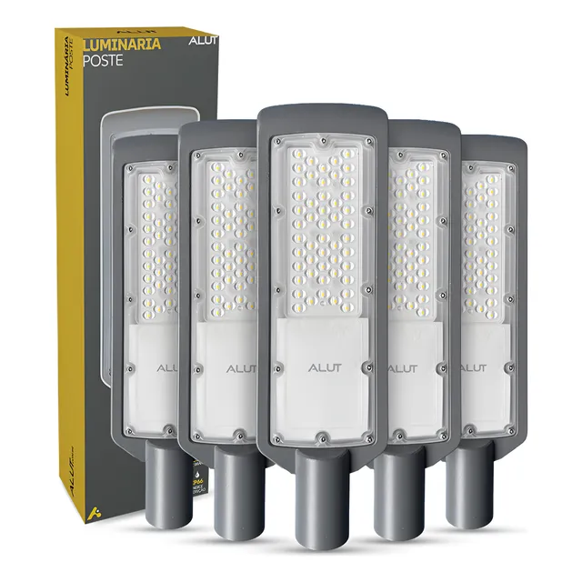 Kit 5 Luminaria Led Poste 6500k Bivolt 200w Alut By Avant