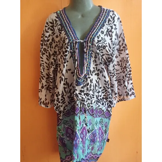 Vestido/blusón Hindú Talla M Grande Marca Candu Us $12,00