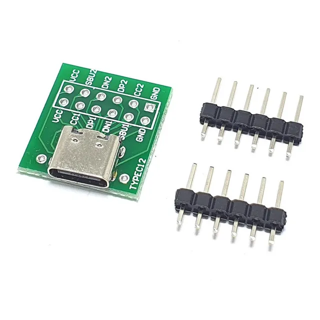Conector Ficha Usb Tipo C Hembra En Pcb - Pack X 2 Unidades
