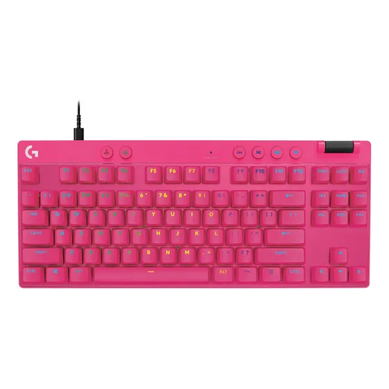 Teclado Gamer Com Fio G PRO X TKL RAPID Magenta Logitech