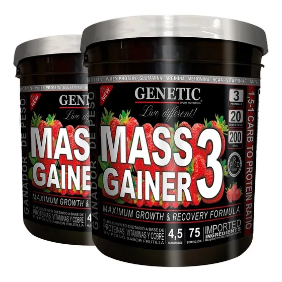 150 Días Mass Gainer Genetic Desarrollo Muscular Proteínas
