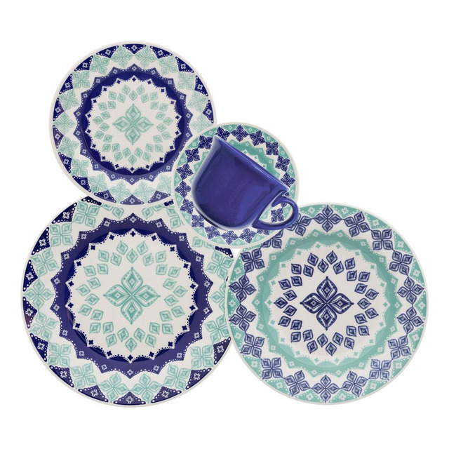 Aparelho De Jantar Oxford Cerâmica Lola 20 Pç Cor Estampado Aparelho De Jantar Oxford Cerâmica Lola 20 Pç Cor Estampado