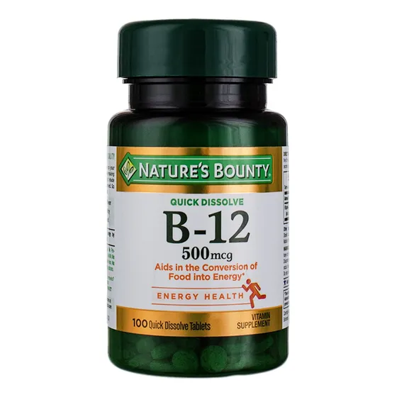 Suplemento De Vitamina B-12 De Nature's Bounty, 500 Mcg, 100
