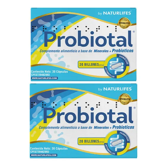 Probióticos Probiotal 20 Billones 2 Und (60 Cáps) Naturlifes