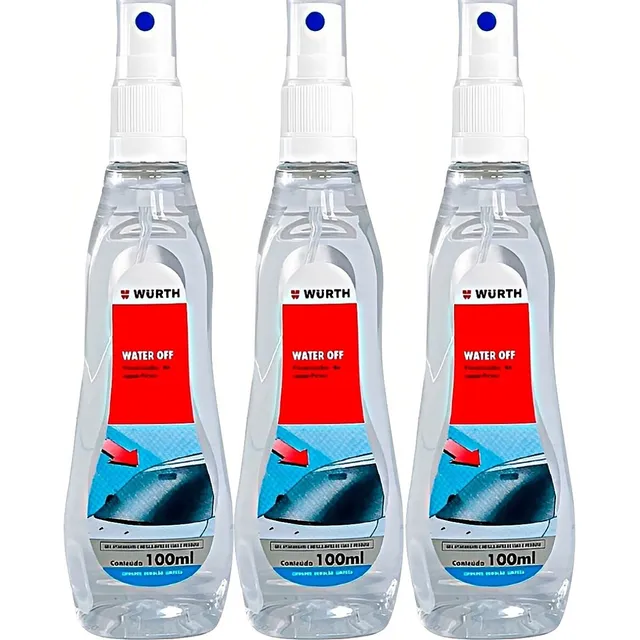 Kit 3 Unid. Cristalizador De Vidros Water Off - 100ml Wurth