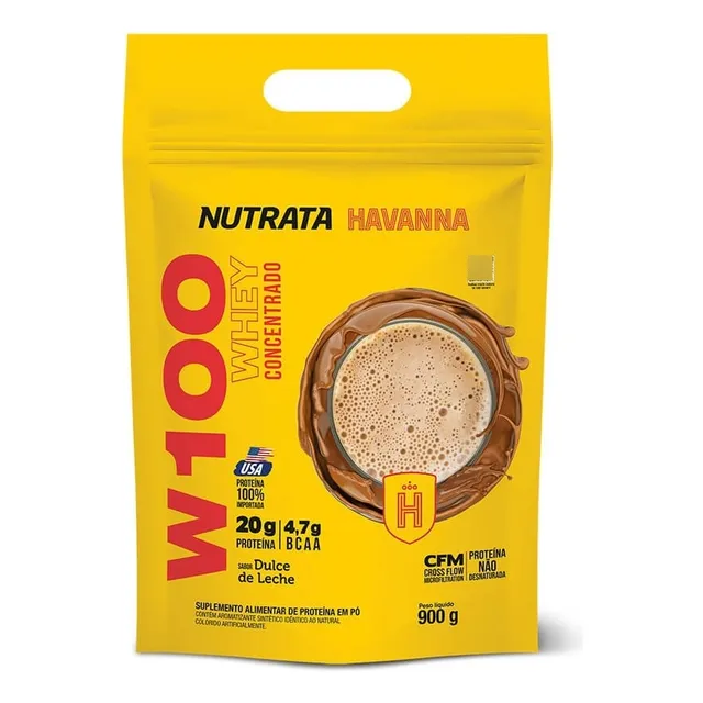 W100 Nutrata Whey 100% Concentrado 900g Wpc Havanna