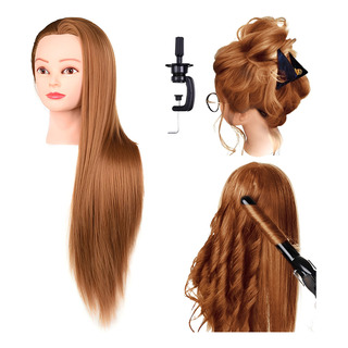 Cabeza De Maniquí De Entrenamiento De Peluquería 24 Pulgada Cabeza De Maniquí De Entrenamiento De Peluquería 24 Pulgada