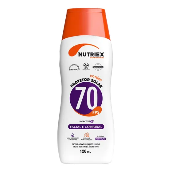 Protetor Solar Soldador Fps 70 Facial Corporal 120ml Nutriex