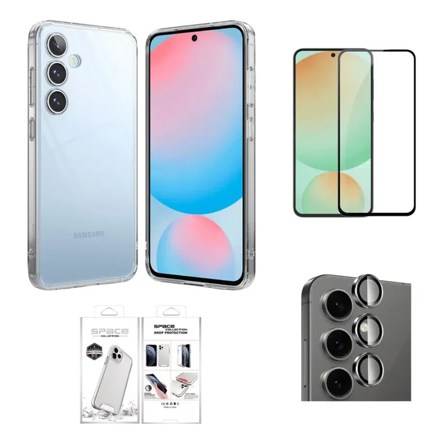 Case Funda Clear Para Samsung S24 Fe + Mica Pantalla, Cámara