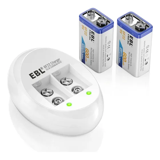 Baterías De 9 Voltios, Pilas De 9v Recargables Marca Mr.batt